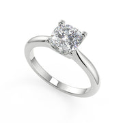 Marilyn Squared 4 Claw Solitaire Cushion Cut Diamond Engagement Ring - Nivetta